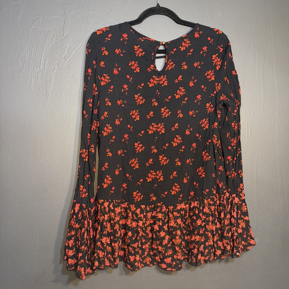 Mossimo Sleeve Keyhole Top Women's M Fairy Forest Romantic Flutter Moody Whimsy - Picture 5 of 5